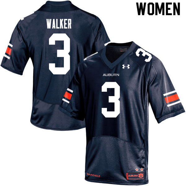 Auburn Tigers Women's Zykeivous Walker #3 Navy Under Armour Stitched College 2020 NCAA Authentic Football Jersey YRW2474DB